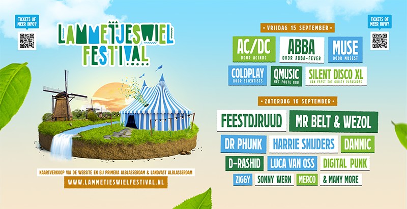 Lammetjeswiel Festival hekwerkbanner